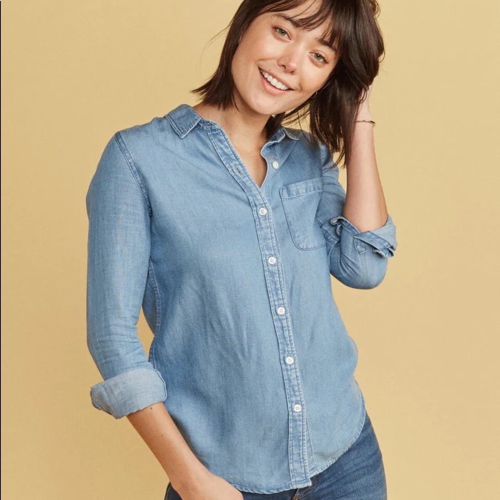 Marine Layer Annecy Denim Button Down Shirt